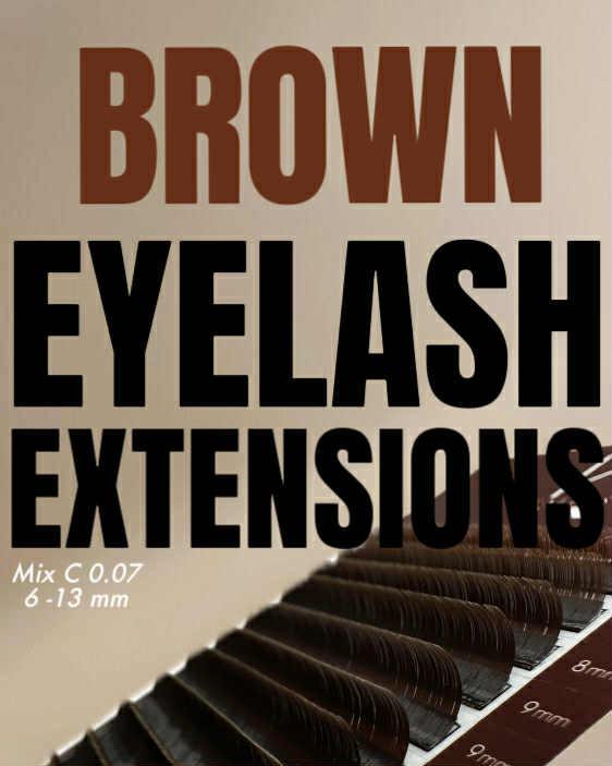 C 0.07 SMEĐE MIX (6-13 MM) NOVO PAKIRANJE Professional Eyelash Extensions Default Title Kallos