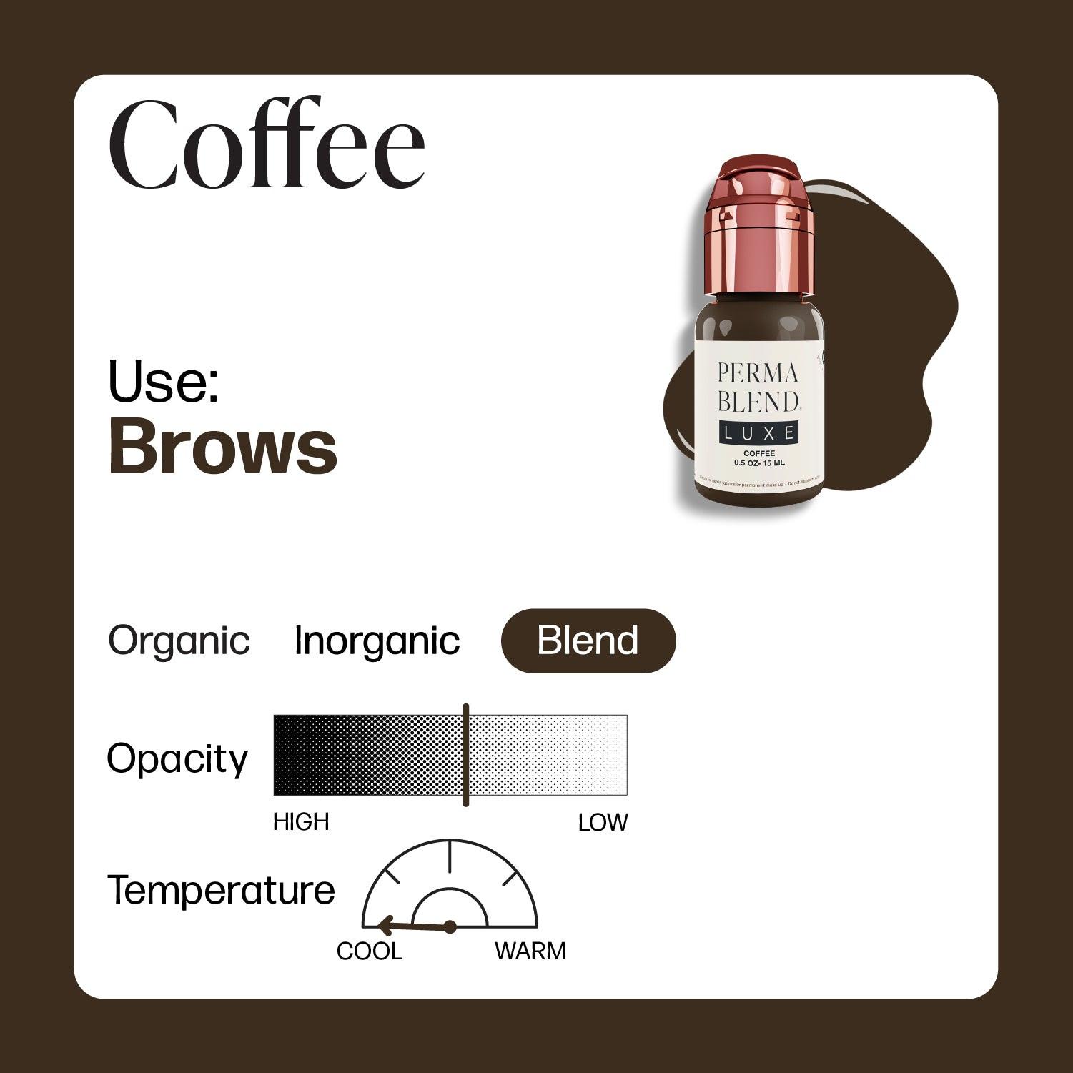COFFEE - PERMA BLEND LUXE Professional PMU & Tattoo Pigment Default Title Kallos
