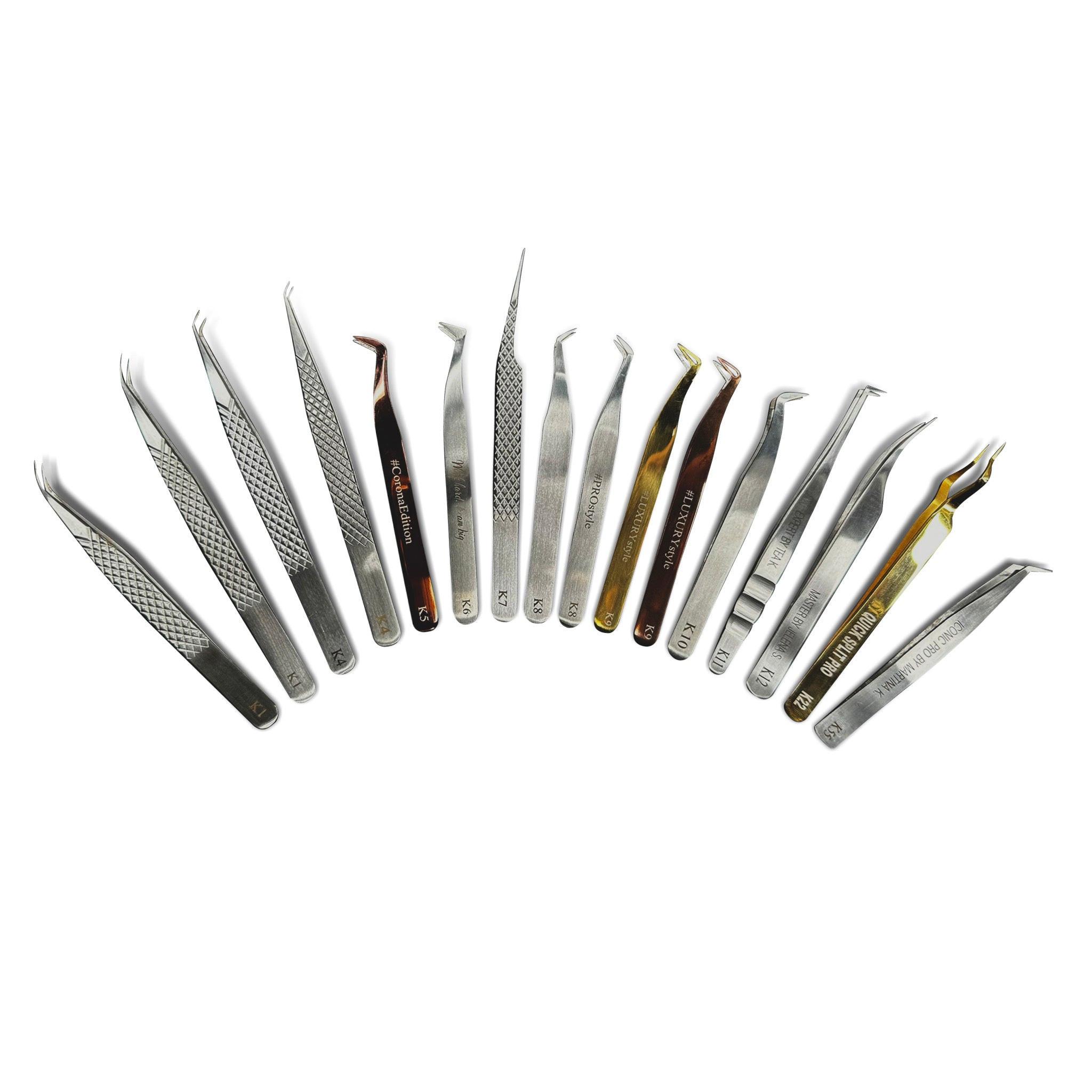 K1 PINCETA DUGA 14 CM Professional Lash Extension Tweezers Default Title Kallos