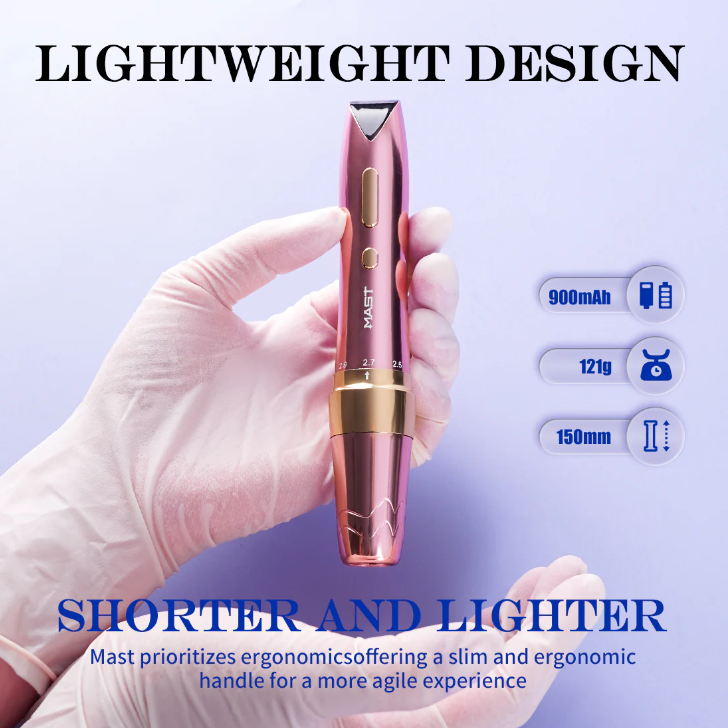 MAST P60 WIRELESS PEN MACHINE Pen Tattooing Machines Purple-Gold-Pink Kallos