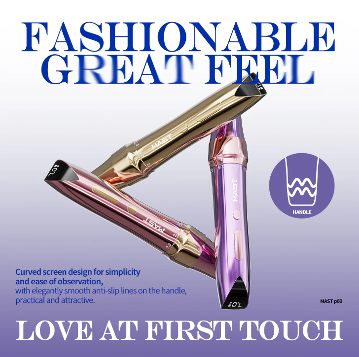 MAST P60 WIRELESS PEN MACHINE Pen Tattooing Machines Purple-Gold-Pink Kallos