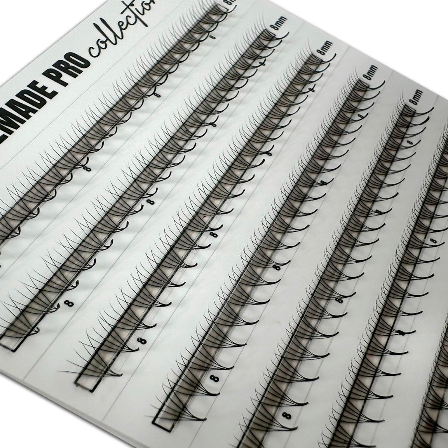PREMADE D 0.06 5D POJEDINAČNE DUŽINE Premade Lash Fans 8 mm-9 mm-10 mm-11 mm-12 mm Kallos