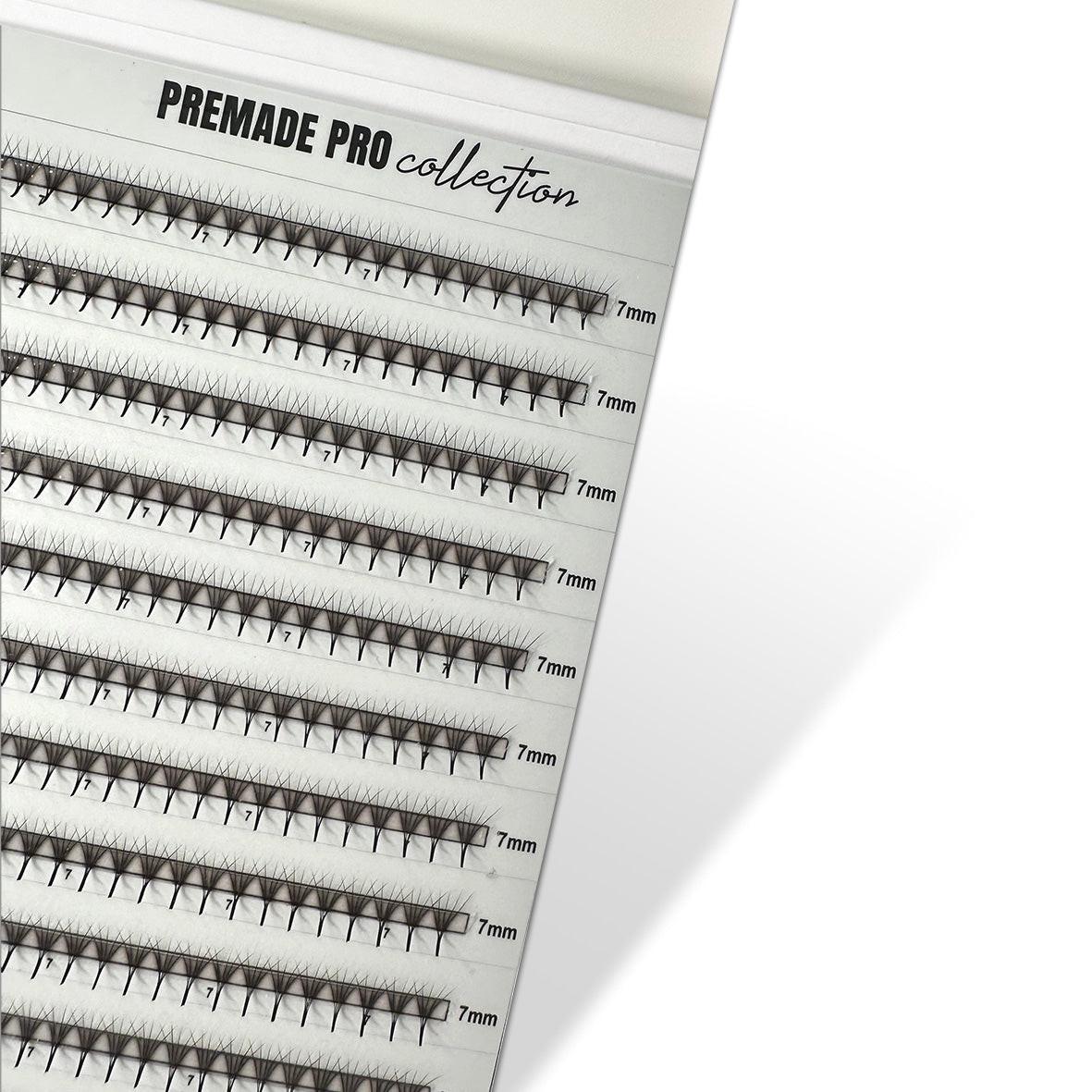 PREMADE M 0.06 5D POJEDINAČNE DUŽINE Professional Eyelash Extensions 6 mm-7 mm-8 mm-9 mm-10 mm Kallos
