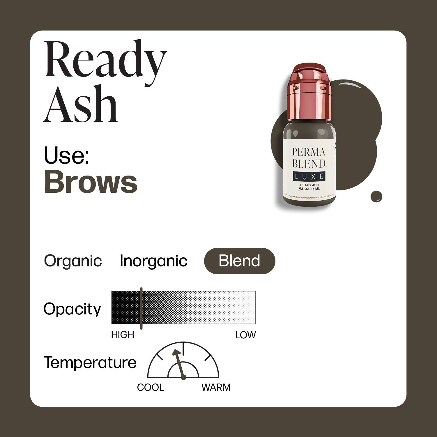 READY ASH - PERMA BLEND LUXE Professional LUXE PMU Pigment Default Title Kallos