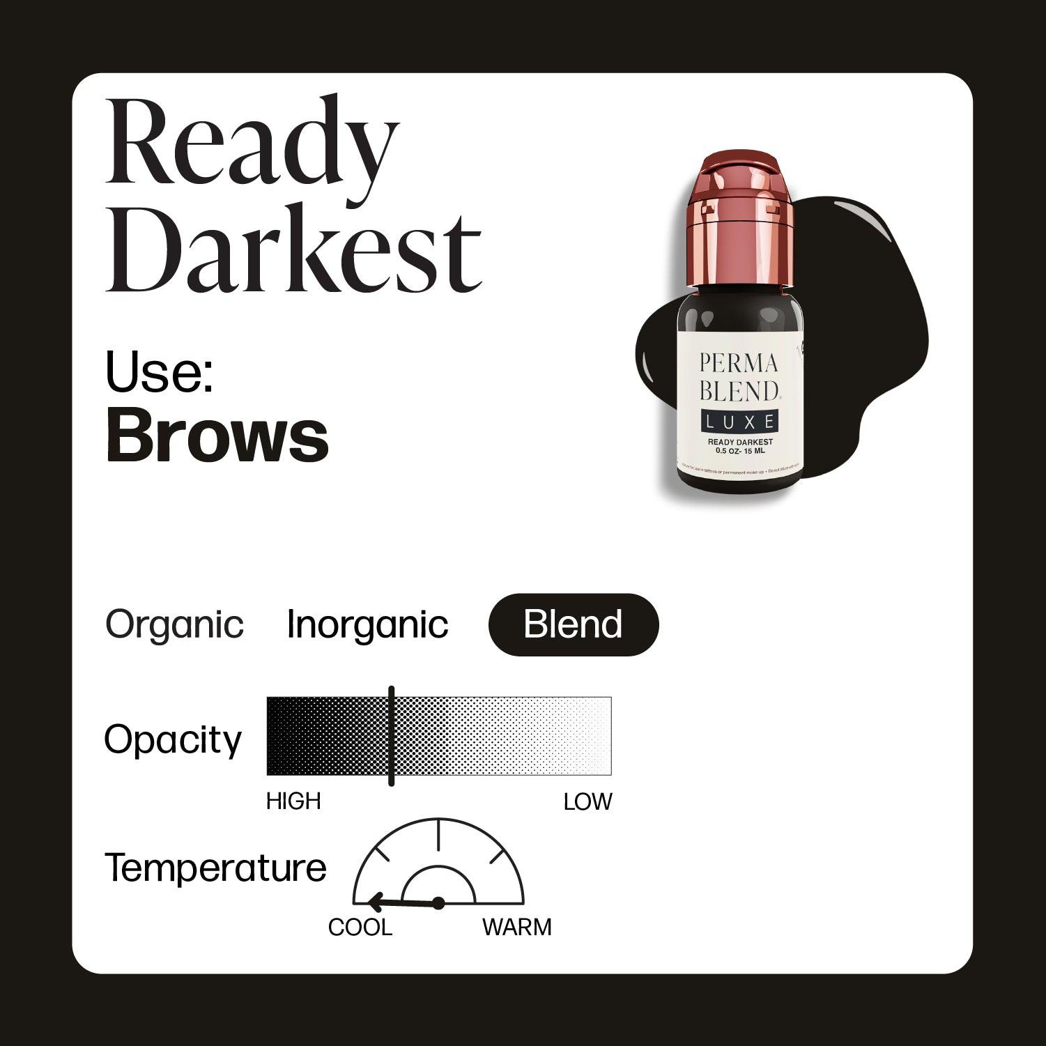READY DARKEST - PERMA BLEND LUXE Professional LUXE PMU Pigment Default Title Kallos