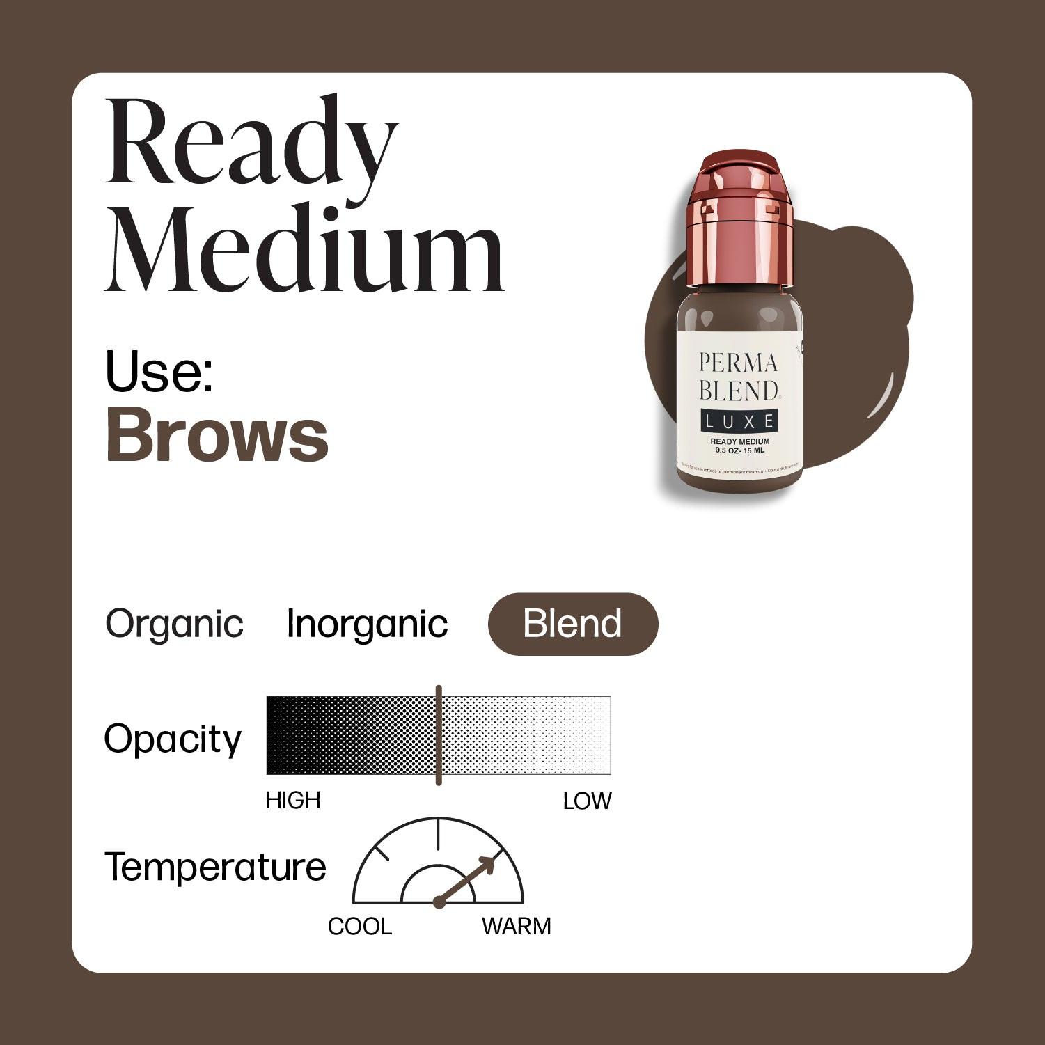 READY MEDIUM - PERMA BLEND LUXE Professional LUXE PMU Pigment Default Title Kallos