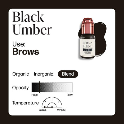  BLACK UMBER - PERMA BLEND LUXE Professional PMU & Tattoo Pigment Default Title Kallos