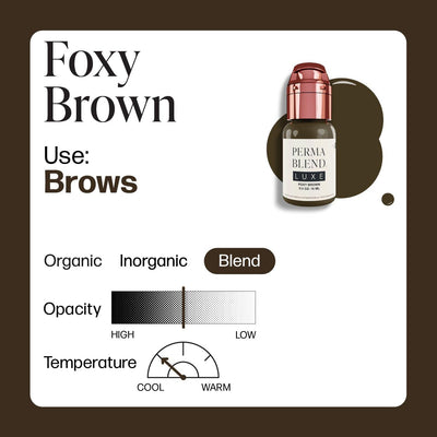  FOXY BROWN - PERMA BLEND LUXE Professional PMU & Tattoo Pigment Default Title Kallos