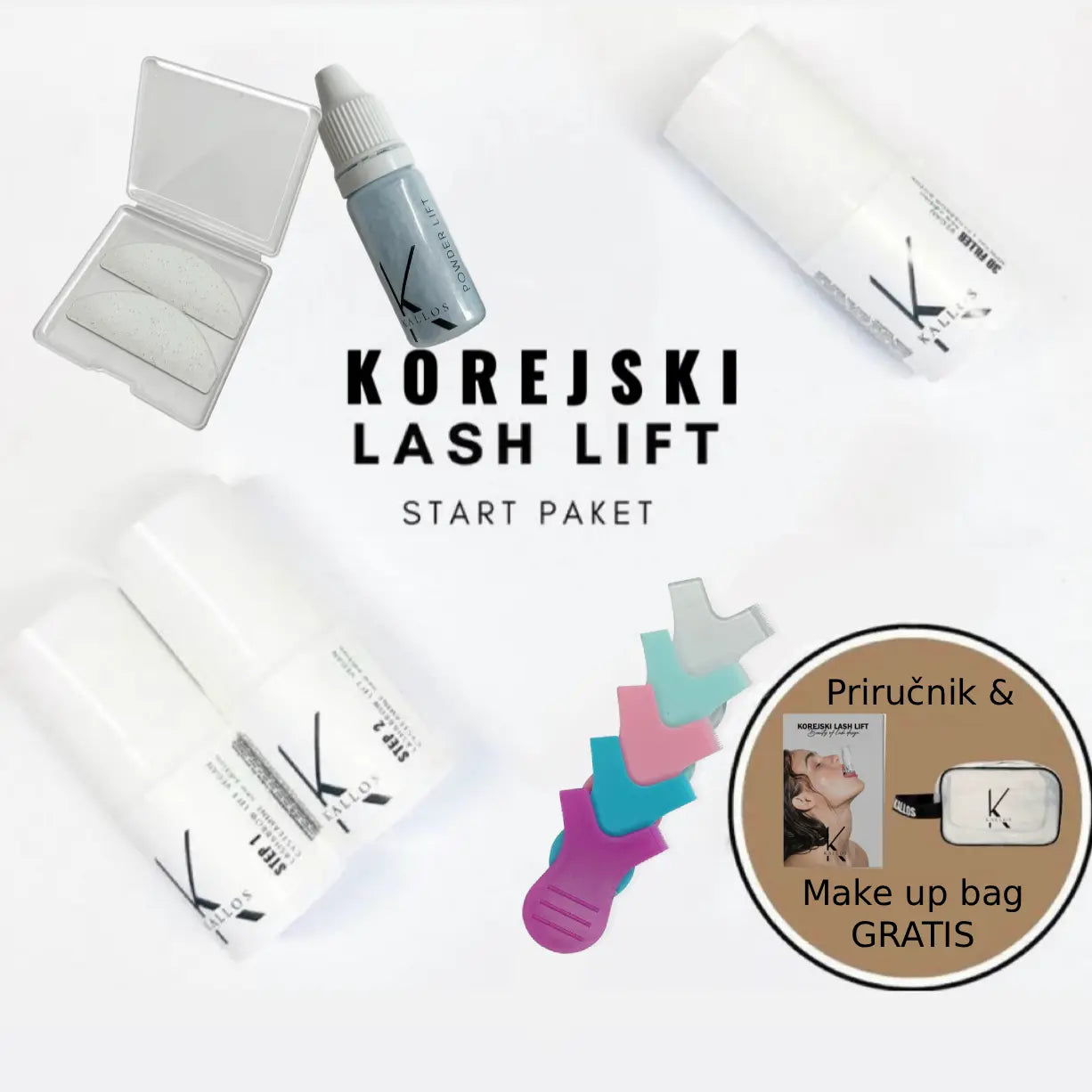  KOREJSKI LIFT START PAKET NOVO!PRIRUČNIK NA DAR Lash Lift Professional Starter Kit Default Title Kallos