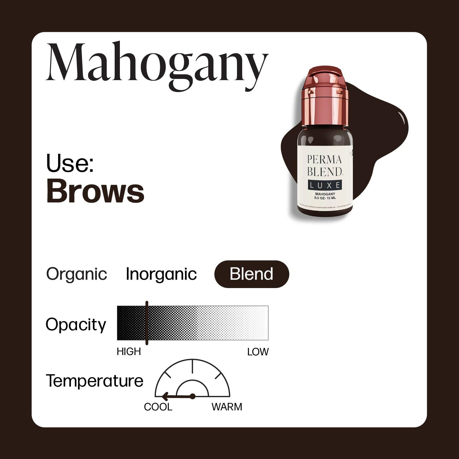 MAHOGANY - PERMA BLEND LUXE Professional PMU & Tattoo Pigment Default Title Kallos