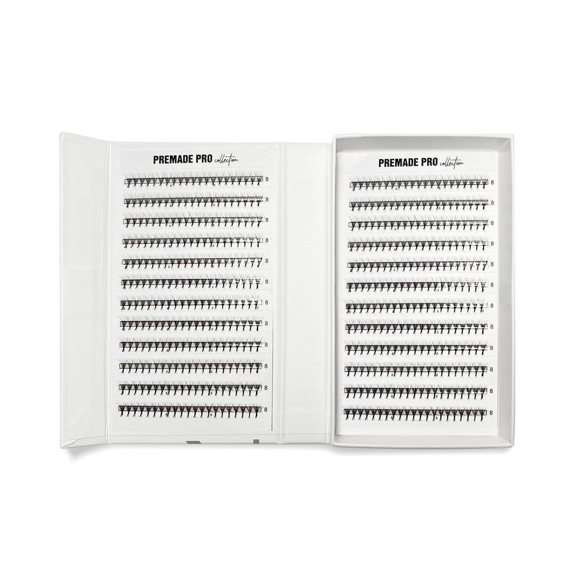  PREMADE D 0.06 5D POJEDINAČNE DUŽINE Premade Lash Fans 8 mm-9 mm-10 mm-11 mm-12 mm Kallos
