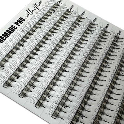  PREMADE D 0.06 5D POJEDINAČNE DUŽINE Premade Lash Fans 8 mm-9 mm-10 mm-11 mm-12 mm Kallos