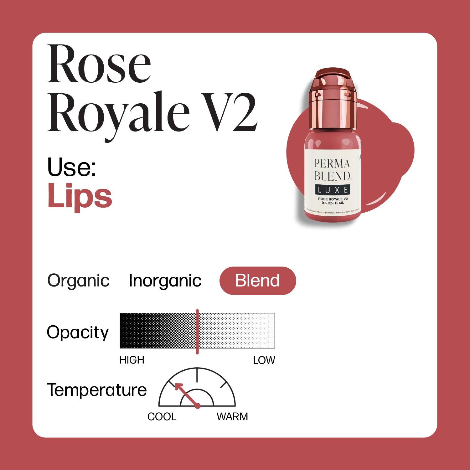  ROSE ROYALE V2- PERMA BLEND LUXE Professional LUXE PMU Pigment Default Title Kallos