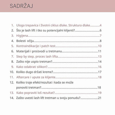  LASH LIFT PRIRUČNIK "LIFT LIKE PRO" Lash Lift Book Default Title Kallos