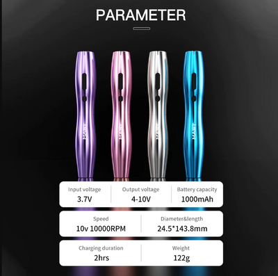  MAST P20 WIRELESS PEN MACHINE + BATERIJA Professional Wireless PMU Pen Machine Silver-Pink Kallos